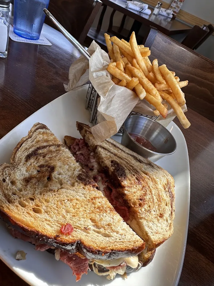 Reuben Sandwich and Fries